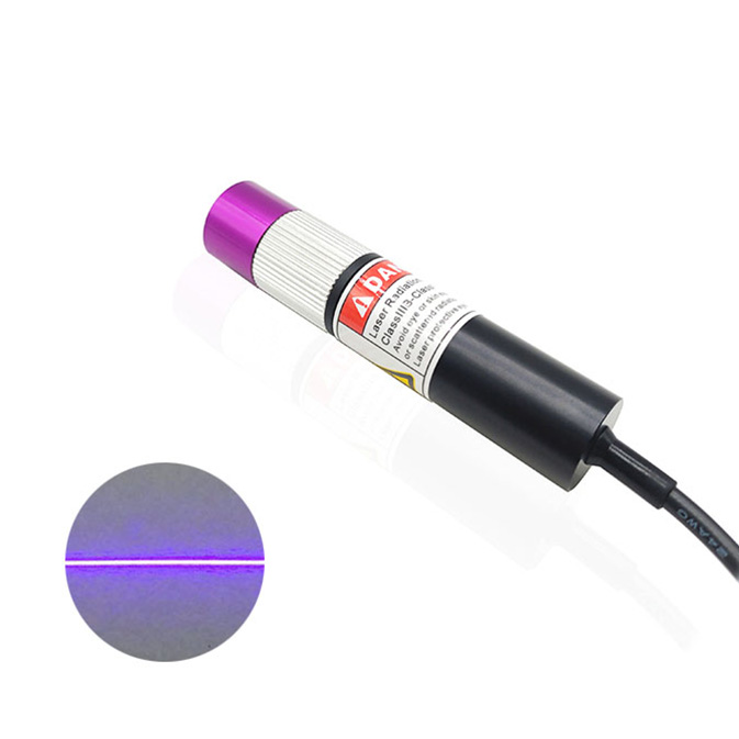 405nm 10~50mW Blue-violet Laser Module Line Powell Lens Machine Vision Laser Φ16*70mm